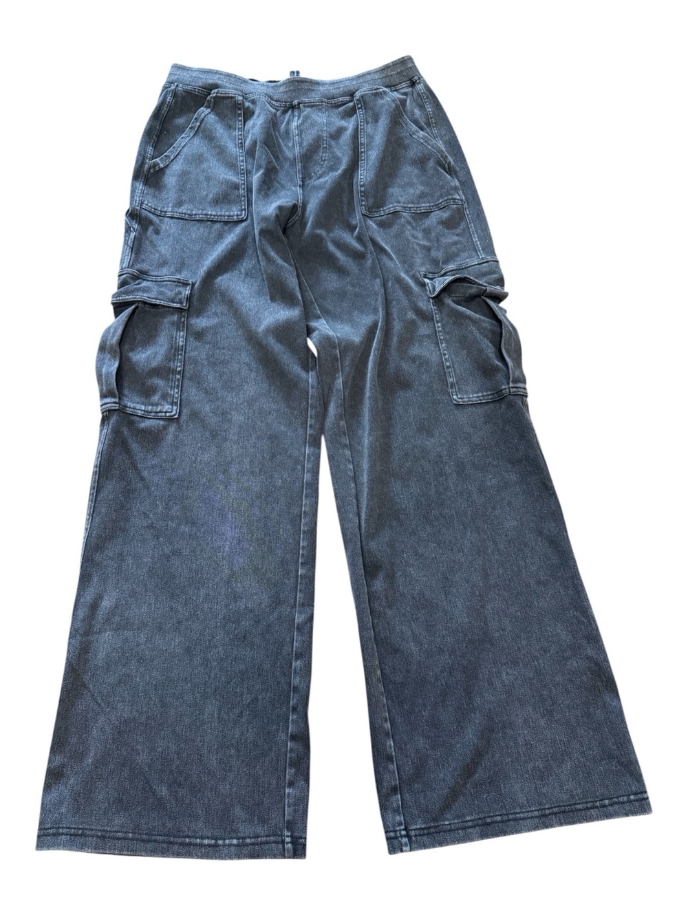 HALARA Charcoal Wide-Leg Stretch Comfortable Cargo Pants XL - Picture 3 of 15
